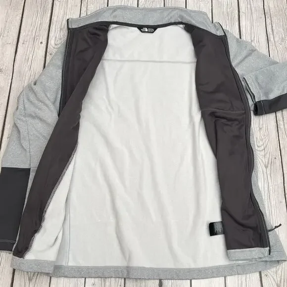 The North Face Mens Canyonlands Full-Zip Fleece Heather Gray Sweatshirt Size 2XL - Picture 3 of 12